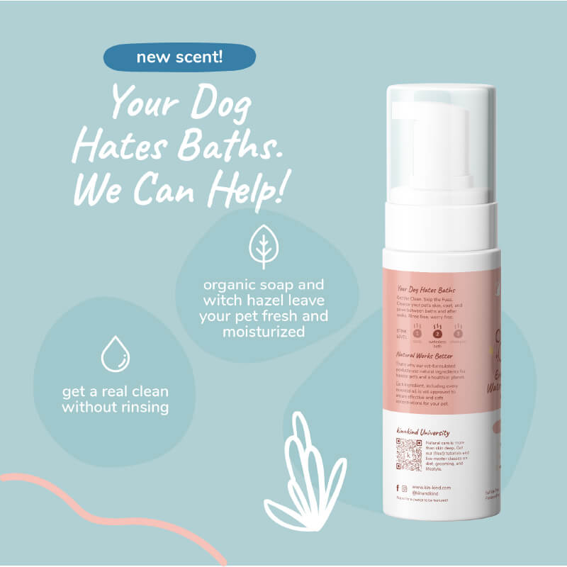 kin+kind Waterless Foaming Shampoo | Grapefruit - Vanillapup Online Pet Store