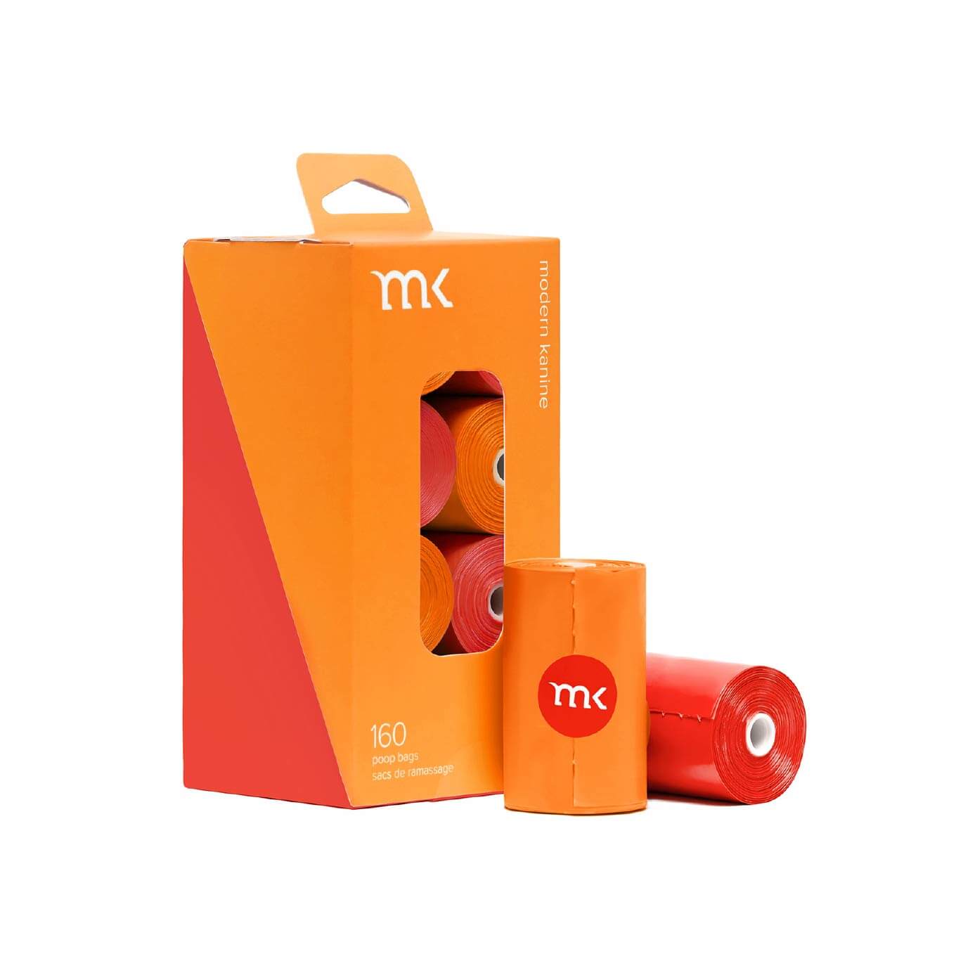 Modern Kanine® 160-Count Poop Bags | Orange & Coral - Vanillapup Online Pet Store