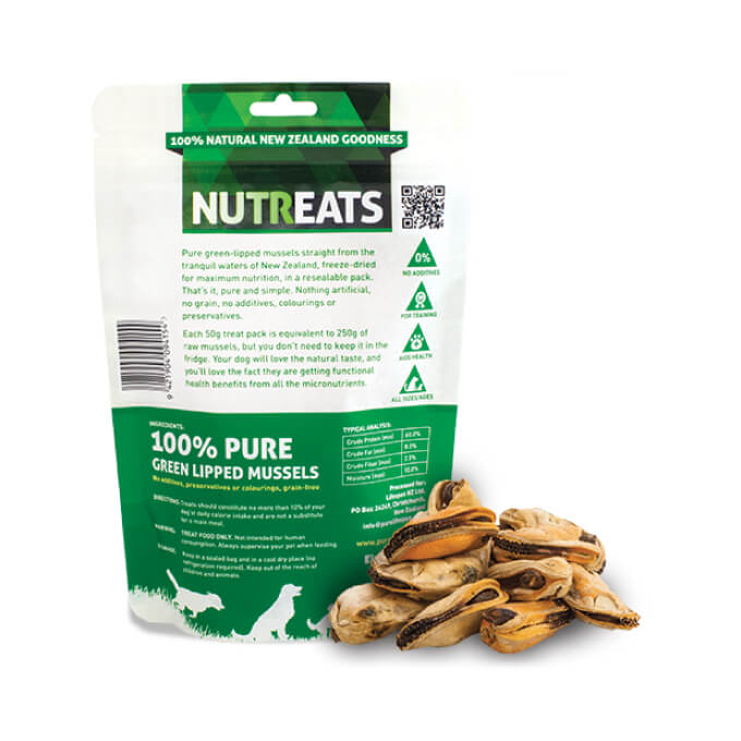 NUTREATS Green-lipped Mussel Treats - Vanillapup Online Pet Store
