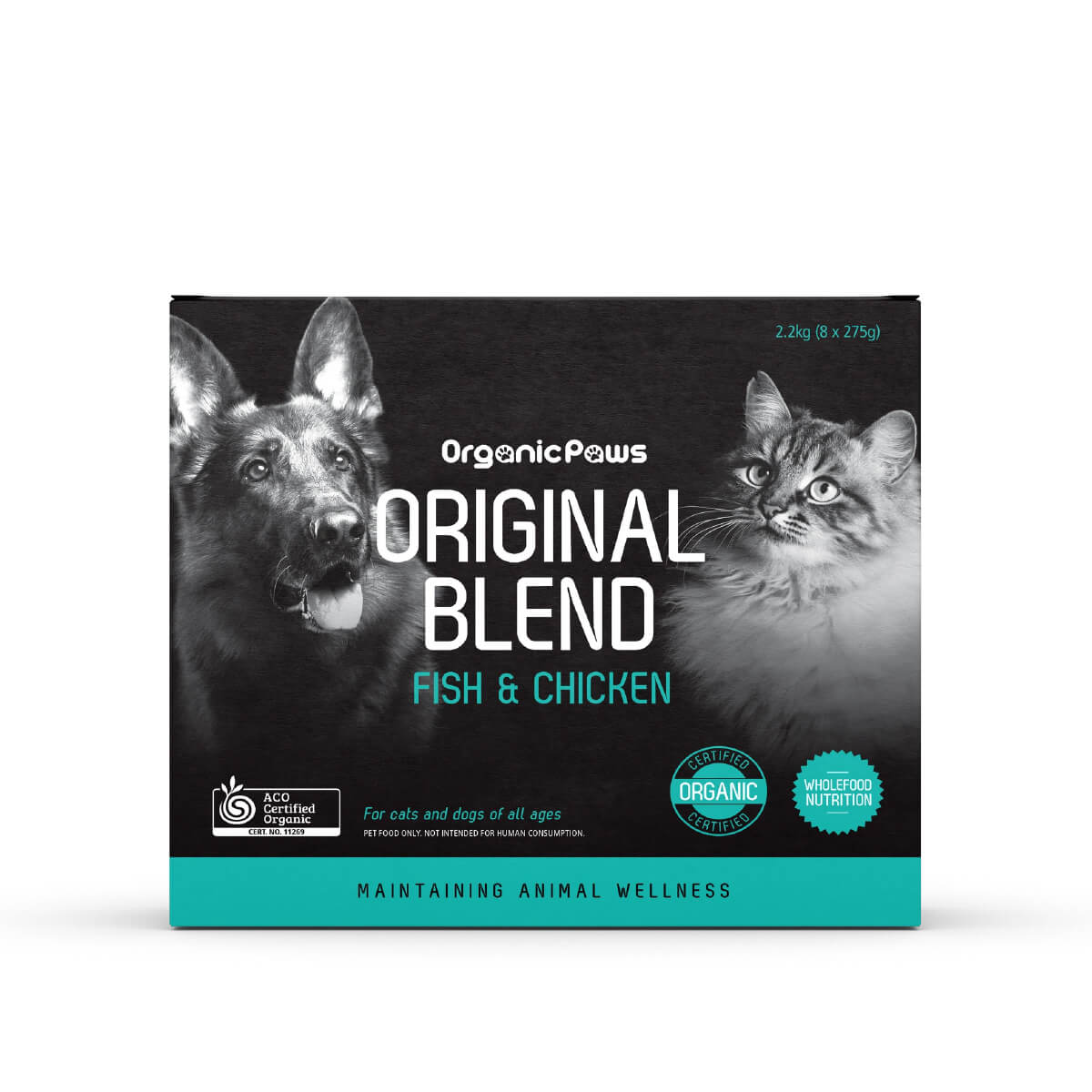 Organic Paws Original Blend Fish & Chicken Frozen Dog Food - Vanillapup Online Pet Store
