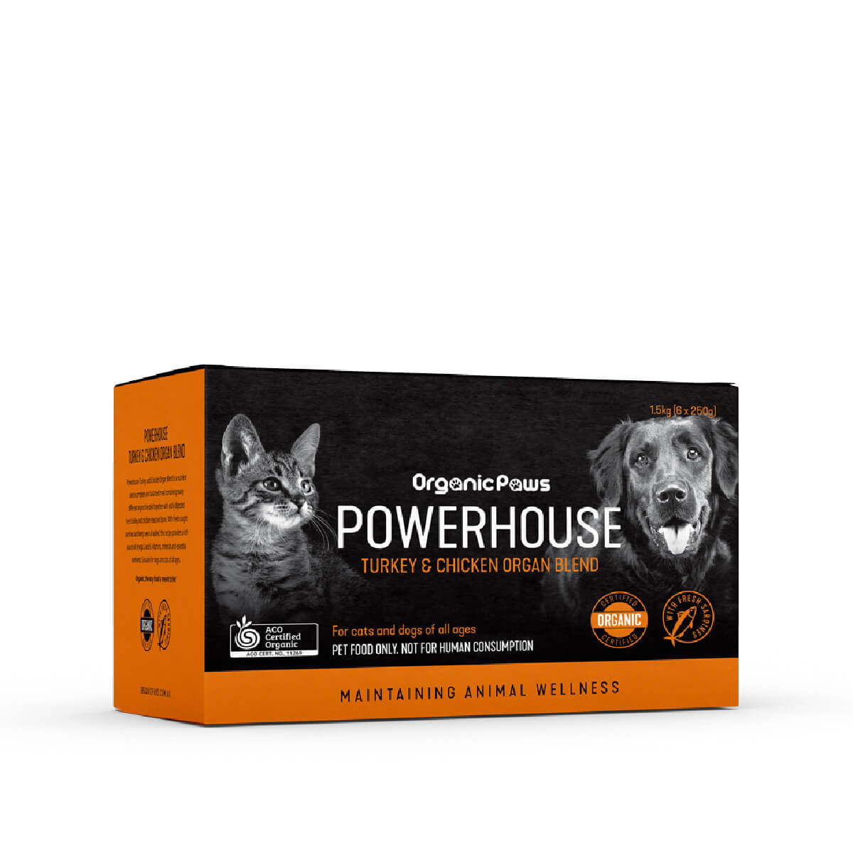 Organic Paws Powerhouse Turkey & Chicken Organ Blend Frozen Raw Dog Food - Vanillapup Online Pet Store