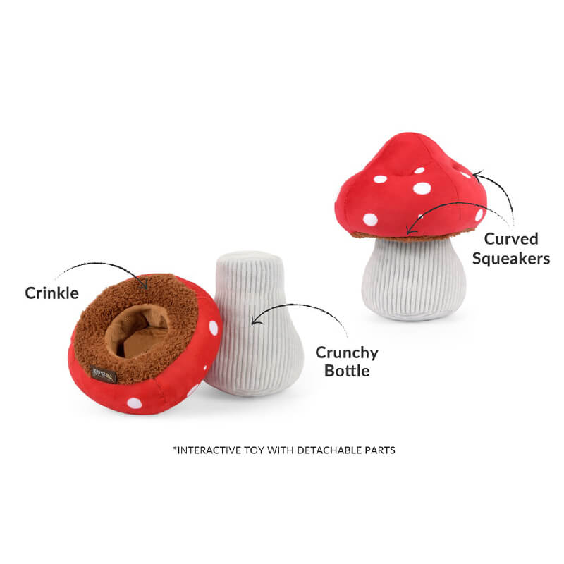 PLAY Blooming Buddies Mushroom Plush Toy - Vanillapup Online Pet Store