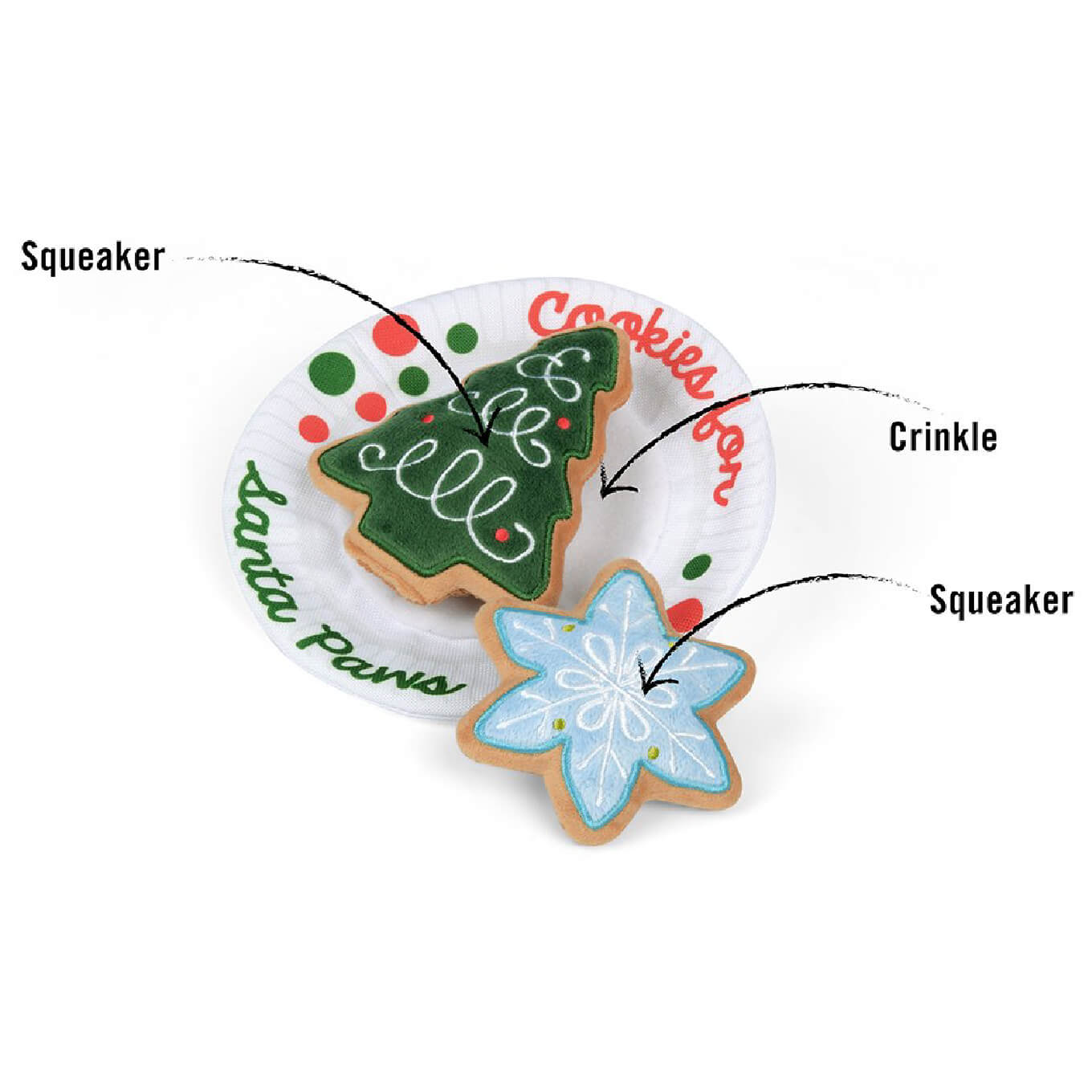 PLAY Merry Woofmas Christmas Eve Cookies Toy - Vanillapup Online Pet Store