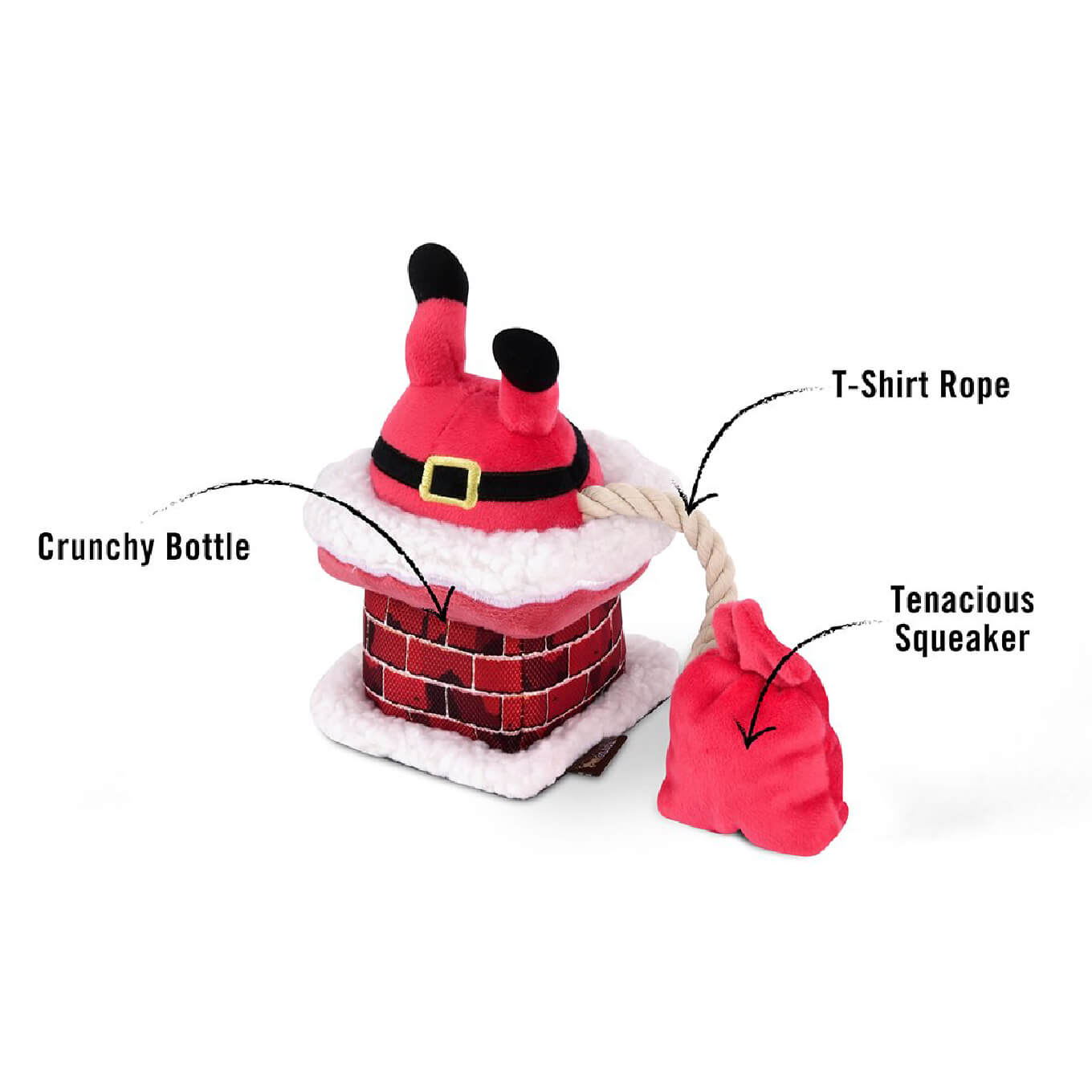 PLAY Merry Woofmas Santa Claus Toy - Vanillapup Online Pet Store