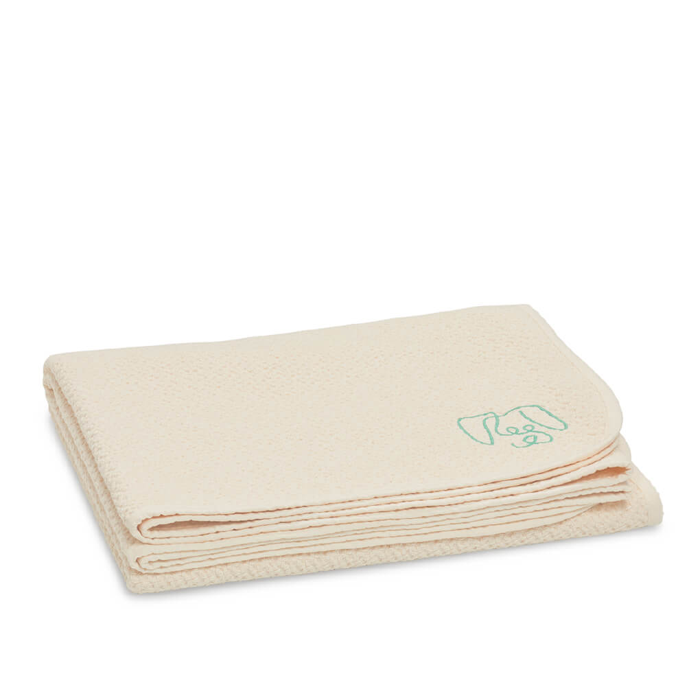 Pawness Honeycomb Organic Cotton Blanket | White - Vanillapup Online Pet Store