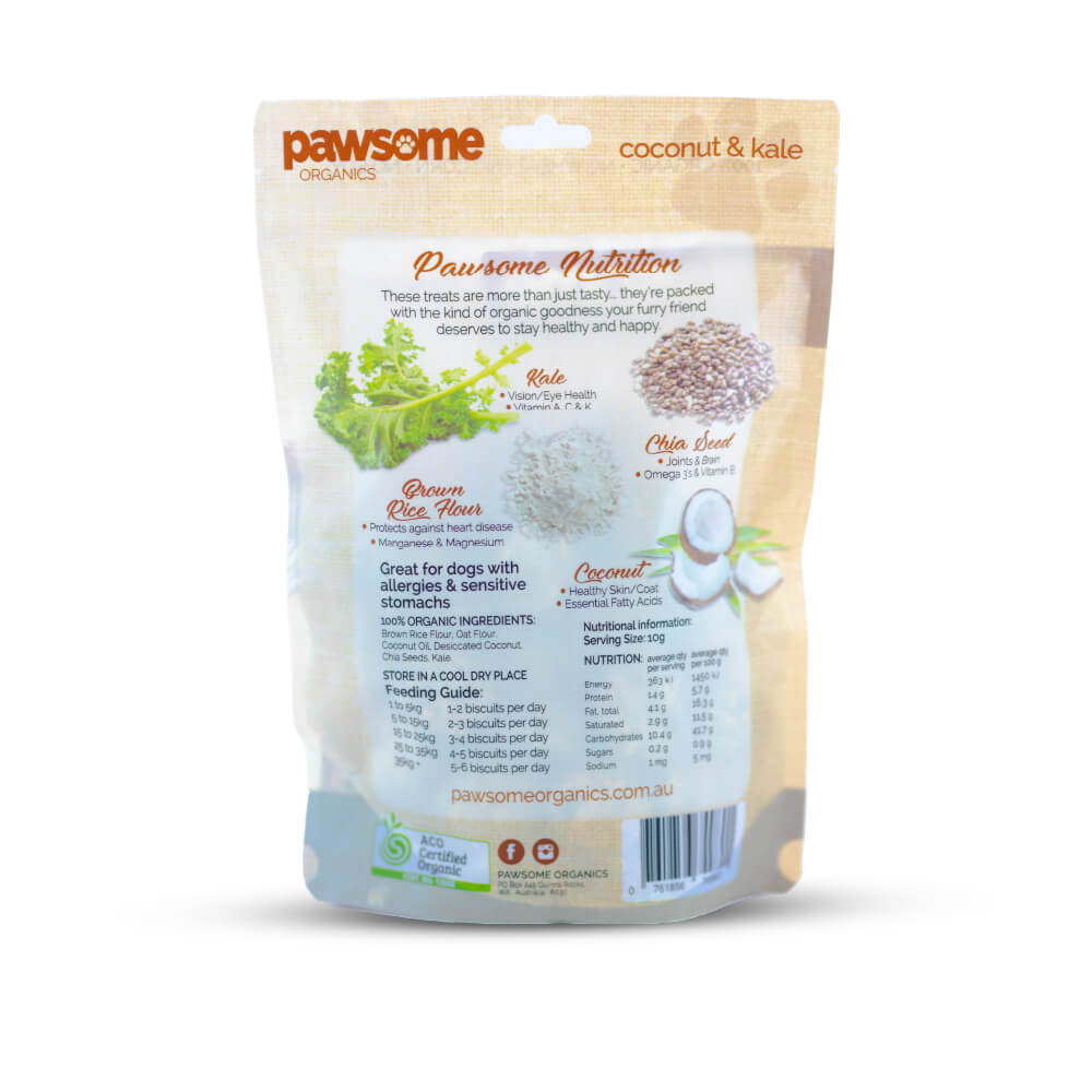 Pawsome Organics Organic Coconut and Kale Treats