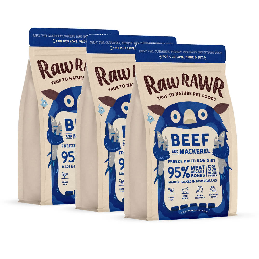 Raw Rawr Freeze-dried Raw Diet | Beef & Mackerel
