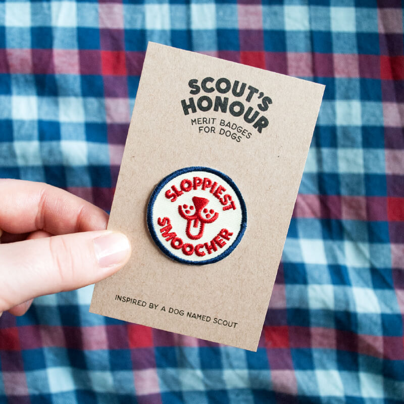 Scout's Honour Iron On Patch | Sloppiest Smoocher - Vanillapup Online Pet Store