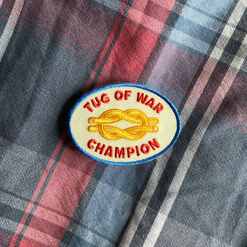 Scout's Honour Iron On Patch | Tug of War Champion - Vanillapup Online Pet Store