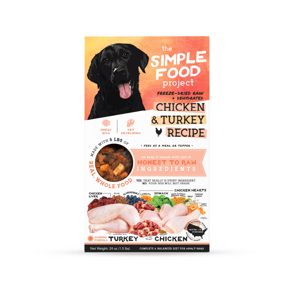 Simple Food Project Freeze-dried Raw Food | Chicken & Turkey - Vanillapup Online Pet Store