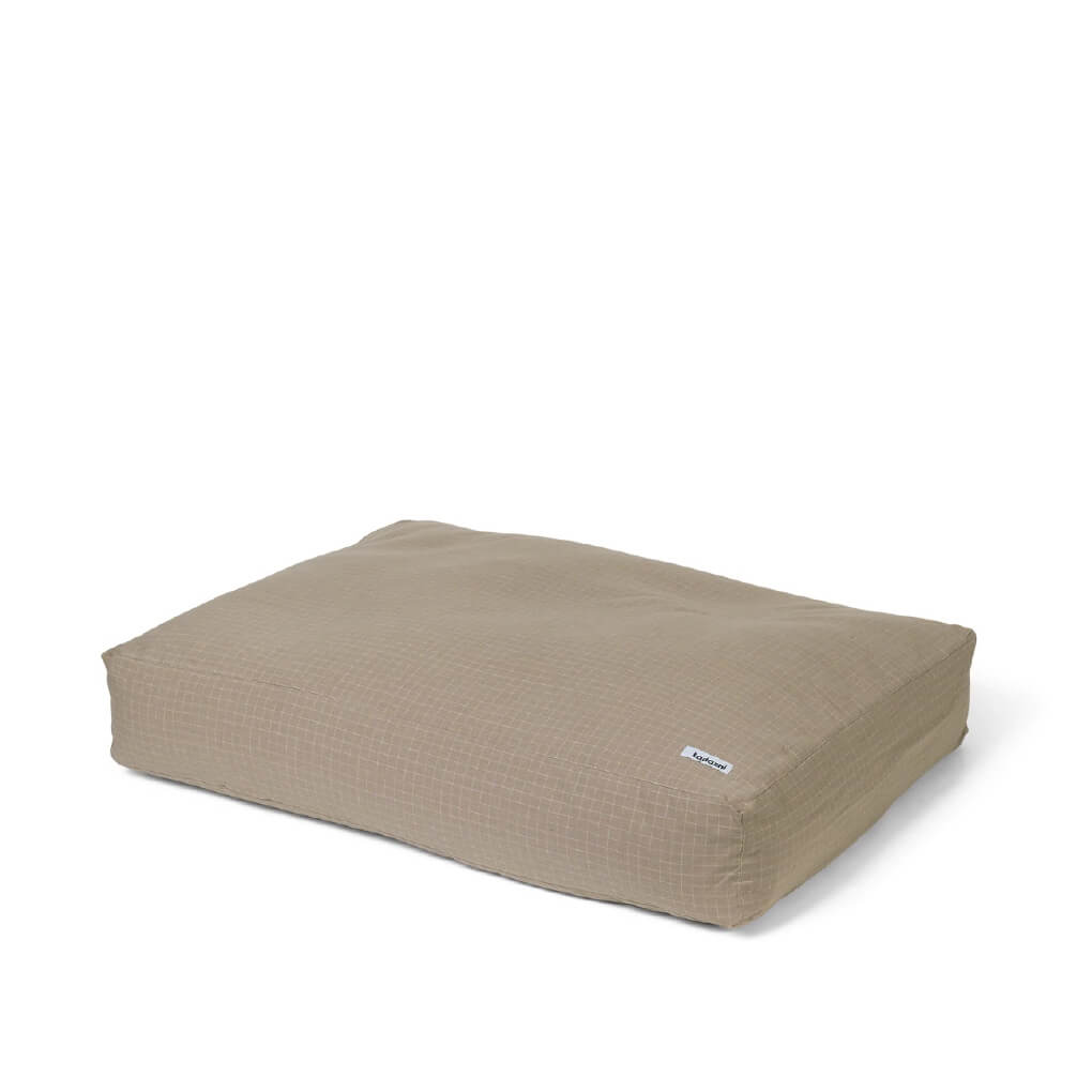 Tadazhi Soft Pillow Bed | Checkered Dark Sand - Vanillapup Online Pet Store