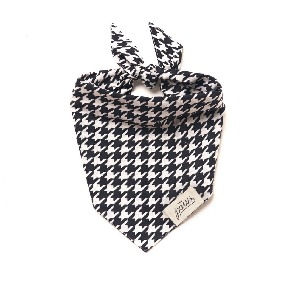 The Paws Bandana | Classic Houndstooth - Vanillapup Online Pet Store