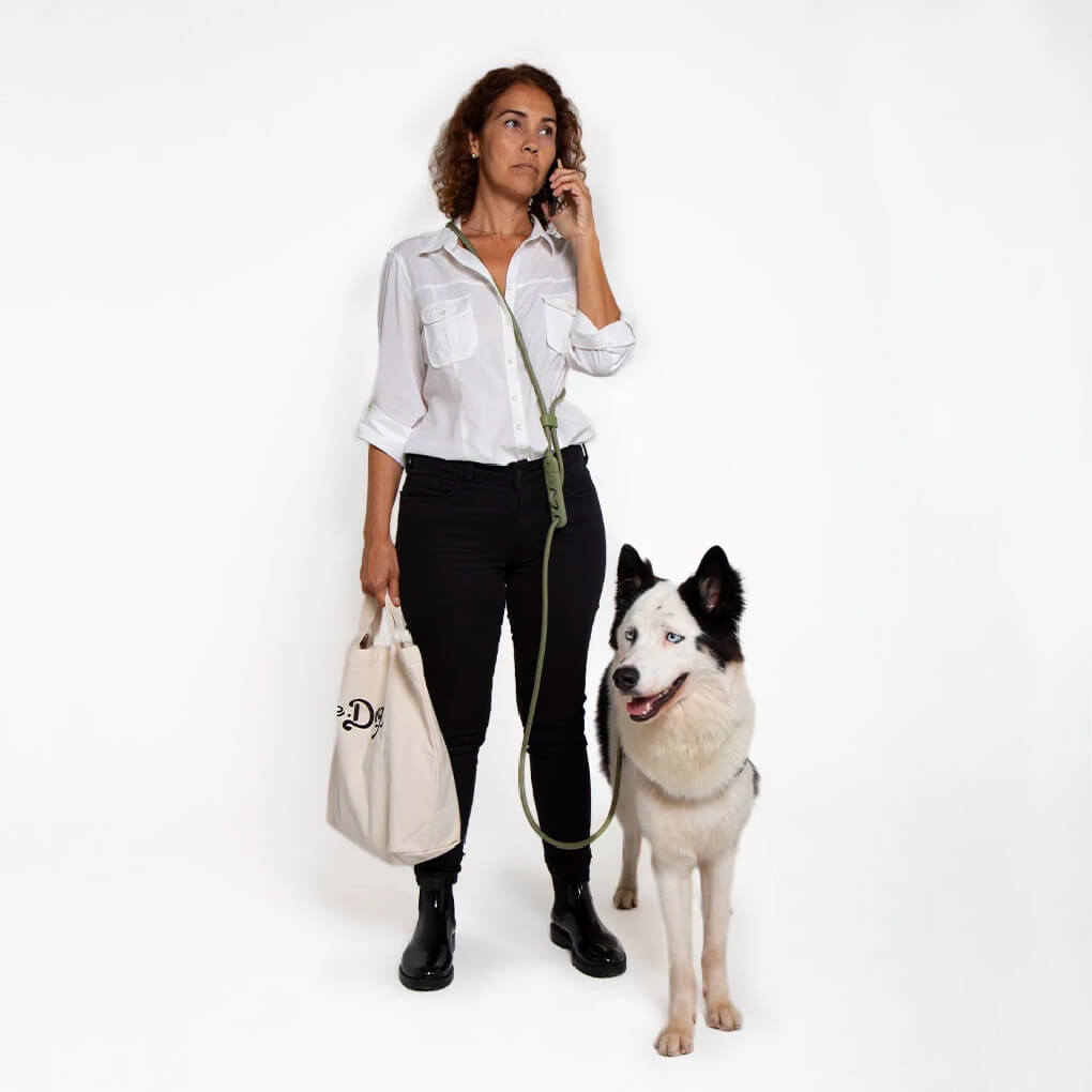 Zee.Dog Hands Free Rope Leash | Army Green - Vanillapup Online Pet Store
