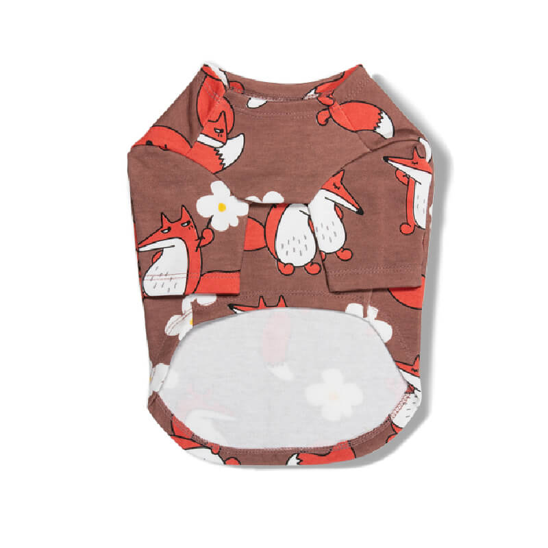 andblank® Captain Fox Tee Shirt | Chocolate - Vanillapup Online Pet Store