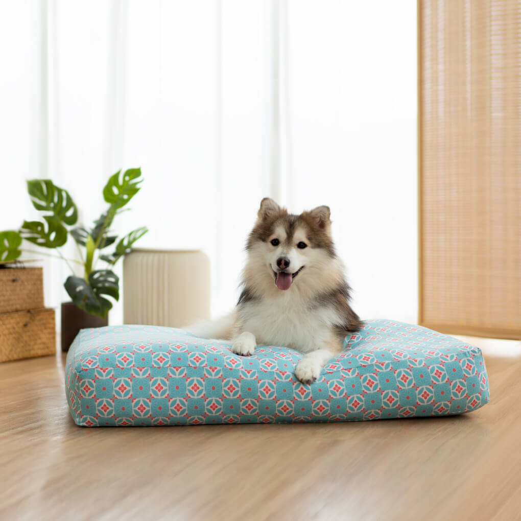 Ohpopdog Microbeads Pet Bed | Heritage Straits Mint 17 - Vanillapup Online Pet Store